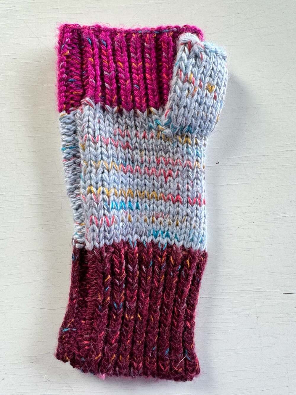 Smartwool Isto Hand Warmer Fingerless Gloves Multi Color Knit Like New - Picture 6 of 6
